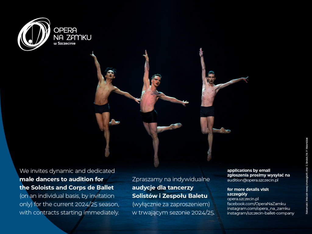 The Castle Opera in Szczecin is Looking for Male Dancers