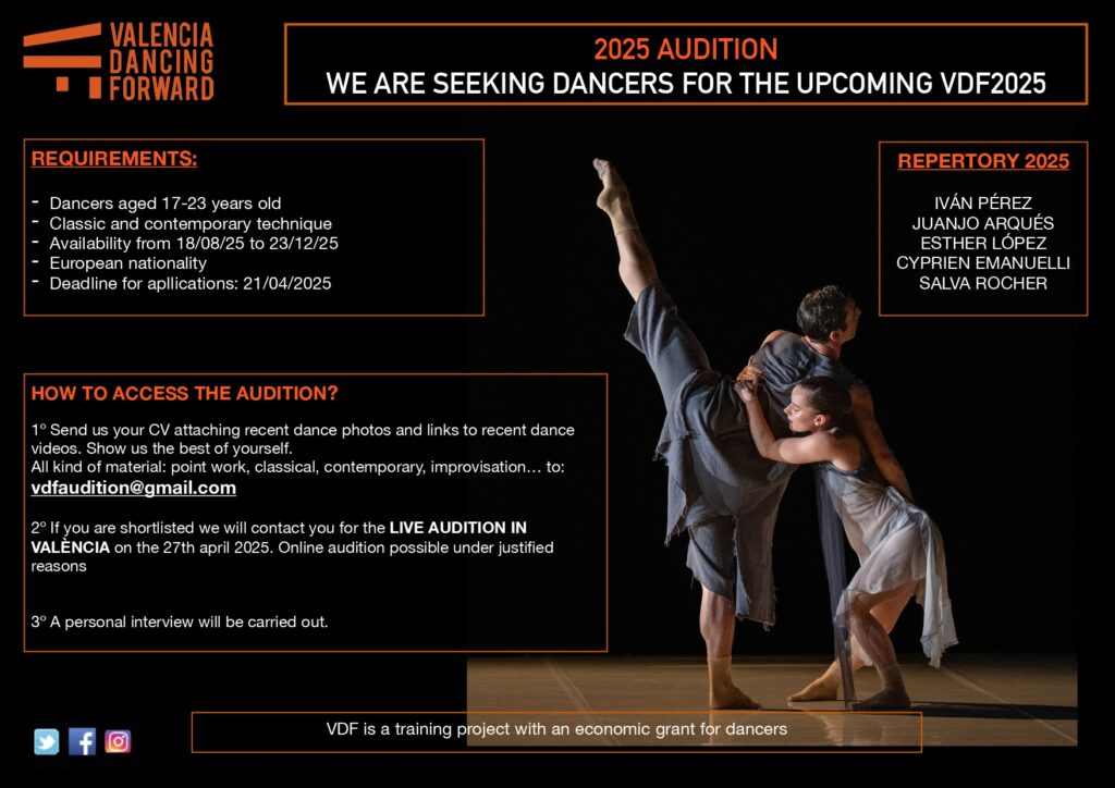 València Dancing Forward is Seeking Dancers for the Upcoming VDF2025