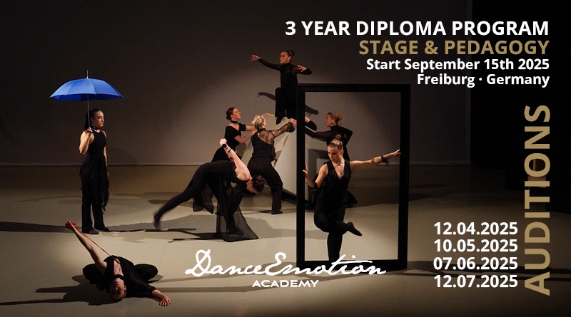 DanceEmotion · International Academy · 3 Year Diploma Program · Stage & Pedagogy