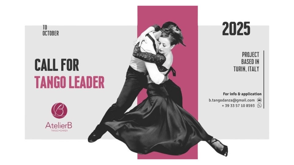ARTISTIC RESIDENCY of Tango OPEN CALL for TANGO dancers (leader role)
