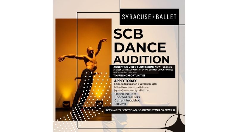 Syracuse City Ballet is Hiring Male-Identifying Dancers. Apprentice Contracts Available